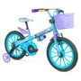 BICICLETA INFANTIL ARO 16 FEMININA NATHOR FROZEN AZUL