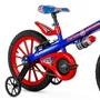 BICICLETA INFANTIL ARO 16 NATHOR CAPITAO AMERICA AZUL/VERM