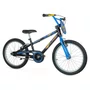 BICICLETA INFANTIL ARO 20 NATHOR HOT WHEELS PRETO E AZUL