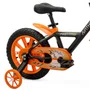 BICICLETA INFANTIL NATHOR ARO 14 FIRST PRO PRETO/LARANJA