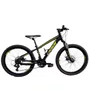 BICICLETA OGGI HACKER SPORT 24 SHIMANO 21 V PRETA/AMARELA