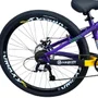 BICICLETA VIKINGX TUFF 25 FREIOS A DISCO ROXO/VERDE GRAU