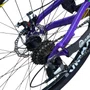 BICICLETA VIKINGX TUFF 25 FREIOS A DISCO ROXO/VERDE GRAU