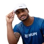 BONÉ DE CORRIDA HUPI SUN DRY BRANCO COM PROTEÇÃO UV RUNNING