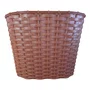 CESTA BICICLETA ARO 26 PLASTICA 35X26X26 MARROM COM TAMPA