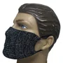 KIT 2 MASCARAS FACIAIS TRICOT UNISSEX PRETA GLITER LAVAVEL