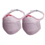 KIT 2 MASCARAS FIBER SPORT FACIAIS UNISSEX LAVAVEL ROSA P