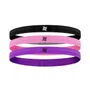 KIT 3 FAIXAS DE CABELO ESPORTIVA HUPI PRETO/PINK/ROXO