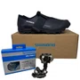 KIT SAPATILHA SHIMANO MX100 PRETA MTB + PEDAL M520 C/TACOS 4