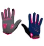 LUVA ELLEVEN CICLISTA FECHADA AZUL/ROSA GEL P
