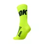 MEIA PARA CORRIDA E CICLISMO HUPI 10K AMARELO NEON