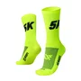 MEIA PARA CORRIDA E CICLISMO HUPI 5K AMARELO NEON