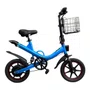 MINI BICICLETA ELETRICA E-BIKE V1 POTENCIA 350W ARO 14 AZUL