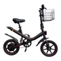 MINI BICICLETA ELETRICA E-BIKE V1 POTENCIA 350W ARO 14 PRETA