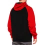 MOLETOM 100% BARRAGE MASCULINO PRETO/VERMELHO C/ CAPUZ TAM P