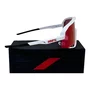 OCULOS 100% SLENDALE MATTE WHITE HIPER RED MULTILAYER MIRROR