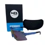 OCULOS CICLISMO HB APEX WAVY MATTE BLUE LENTE GREEN CHROME