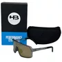 OCULOS CICLISMO HB GRINDER DARK BLUISH GRAY LENTE GOLD CHROM