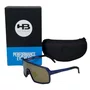 OCULOS CICLISMO HB GRINDER METALLIC BLUE LENTE GOLD CHROME