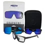 OCULOS CICLISMO HB PRESTO GRAPHENE LENTE BLUE CHROME