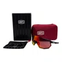 ÓCULOS ESPORTIVO 100% RACETRAP SOFT TACT BLACK RED LENS