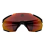 ÓCULOS ESPORTIVO 100% RACETRAP SOFT TACT BLACK RED LENS