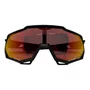 ÓCULOS ESPORTIVO 100% SPEEDTRAP SOFT TACT BLACK RED LENS