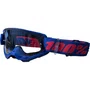OCULOS GOGGLE 100% STRATA 2 AZUL/VERMELHO DOWNHILL/MOTOCROSS