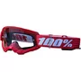 OCULOS GOGGLE 100% STRATA 2 VERMELHO DOWHILL/MOTOCROSS