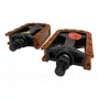 PEDAL MTB 1/2 ROSCA FINA PLASTICO PRETO/MARROM