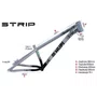 QUADRO HUPI STRIP BRANCO/PRETO GANCHEIRA HORIZONTAL WHEELING