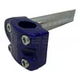SUPORTE GUIDAO BMX ALUMINIO AZUL 4 PARAFUSOS